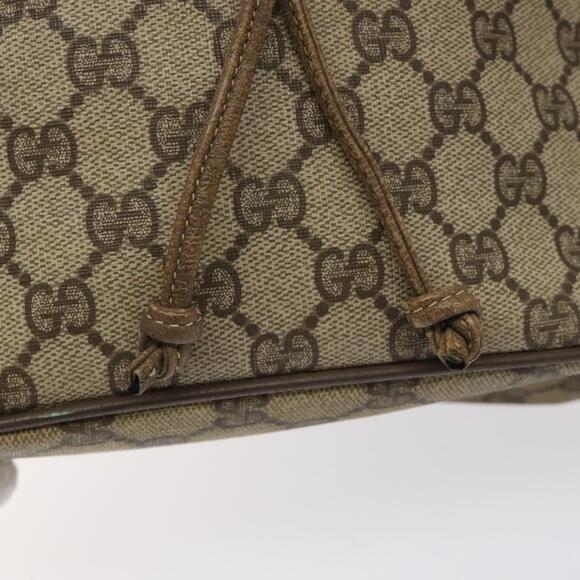 GUCCI GG Supreme Web Sherry Line Bag Pvc Beige Gold 41 02 034 - Picture 15 of 16